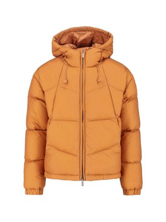 K-Way Classic Orange Casual Jacket With High Collar