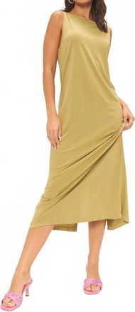 Bloomingdale's Vintage Wash Seemed Dress In Green