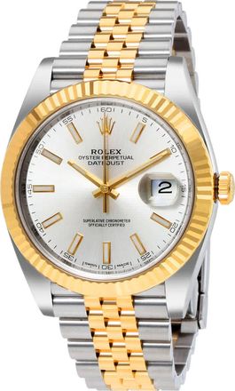 Rolex Datejust41 Silver Dial Steel and 18K Yellow Gold Jubilee Mens Watch 126333SSJ