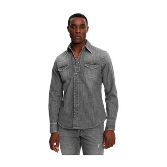 Dolce & Gabbana Delave Denim Shirt - male - Dolce & Gabbana - Denim Shirts - Gray - 4XL - Shirts