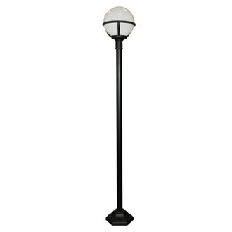 Loops Outdoor IP44 1 Bulb Lamp Post Black LED E27 100W Bulb Traditional d01071