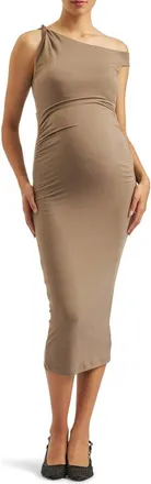 Ripe Luxe Knit Off Shoulder Dress in Mocha at Nordstrom, Size Small