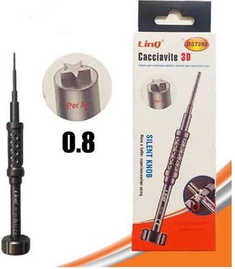 Trade Shop Trade Shop - Cacciavite Torx 3d 0.8 Professionale Riparazione Smartphone Cellulari Bst898-0.8