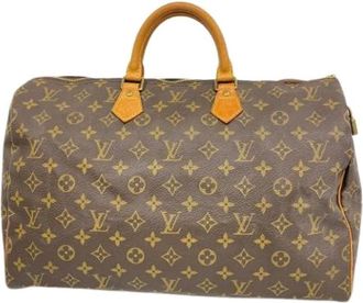 Louis Vuitton Pre-owned Vintage Canvas Handtas - Dames - Pre-owned - Bruin - Maat: ONE Size
