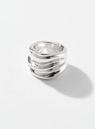 Simons Womens Wide wavy ring