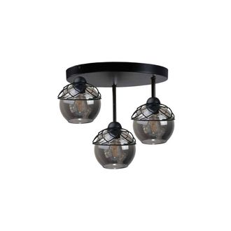 Netlighting Mera Semi Flush Light Black 30cm 3x E27