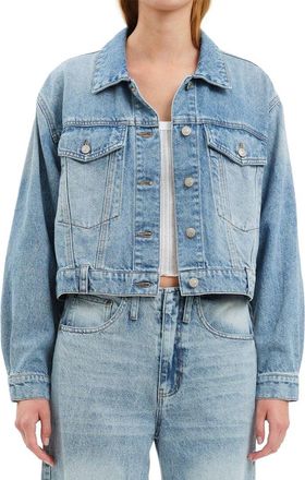 Daze Denim Bestie Caught Up Cropped Denim Jacket
