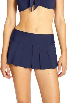 Robin Piccone Ava Skirted Bikini Bottoms in Navy at Nordstrom, Size X-Small