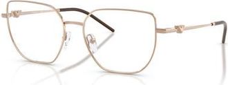 Emporio Armani 53mm Irregular optical glasses in Gold at Nordstrom