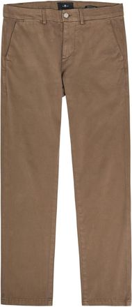 7 For All Mankind Slimmy Chino Cotton-blend Trousers - Brown - 36 (W36 / XL)