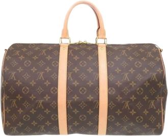 Louis Vuitton Pre-owned Boston Bag - unisex - Vintage Weekendtas - Bruin - ONE Size - Leer - Vintage
