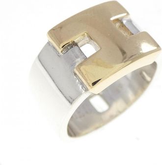 Herm&egrave;s Silver Band Ring (Pre-Owned)