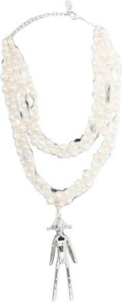 Yvmin Middle Girl Pearl Necklace - Dames - Kettingen - Wit - ONE Size - Accessoires