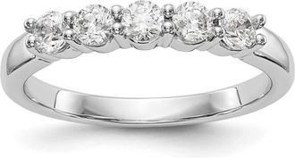 Diamond2Deal 14k White Gold Lab Grown Diamond Wedding Band Ring 1/2Ct Clarity- VS Color- D-E
