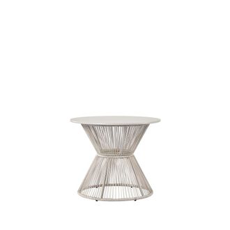 Klast Mesa fija de metal beige 90 cm x 75 cm