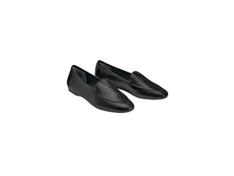 Birdies Vesper Leather Flat Womens Shoes Noir : 5 M
