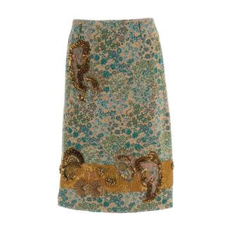 Dries Van Noten Midi Tubino Rok - Dames - Rokken - Veelkleurig - Maat: 2XS Leer