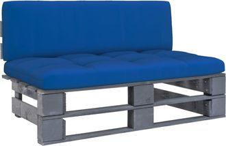 vidaXL Otomana De Jard&iacute;n De Palets Madera De Pino Impregnada Gris Vidaxl