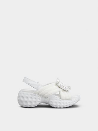 Roger Vivier Viv Run Light Sandals in fabric