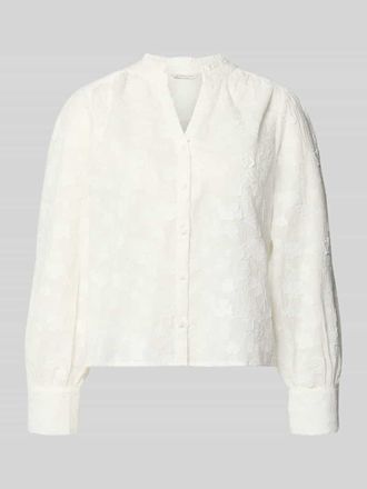 Tom Tailor Regular Fit Langarmbluse mit Baumwoll-Anteil in Weiss, Gr&ouml;&szlig;e 36