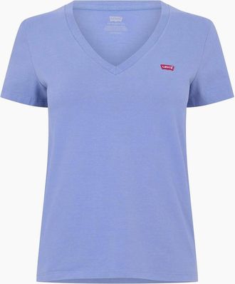 Levi's Womens Perfect Vneck - Blue - Size: 10