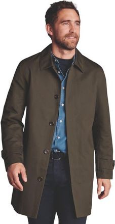 CHARLES TYRWHITT Waterproof Cotton Raincoat in Olive Green at Nordstrom, Size 46