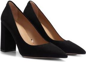 BOSS Janet Block Heel Pointed Toe Pump in Black at Nordstrom Rack, Size 7.5