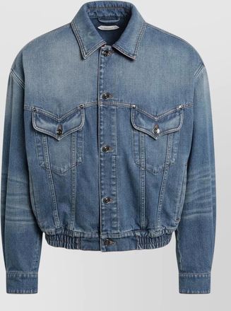 Versace jacket long sleeves elasticated hem chest pockets