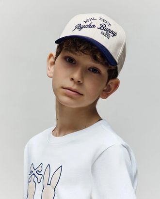 Psycho Bunny Kids Matteo Baseball Cap 031 WHITE CAP GRAY / O/S