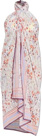 Lanvin Beachwear, female, Multicolor, Size: ONE SIZE Floral Motif Scarf