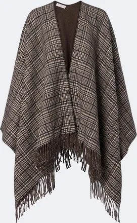 Brunello Cucinelli Checked cashmere poncho