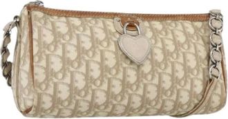Dior Pre-owned Shoulder Bags, female, Beige, Size: ONE SIZE Pre-owned Vintage Shoulder Bag