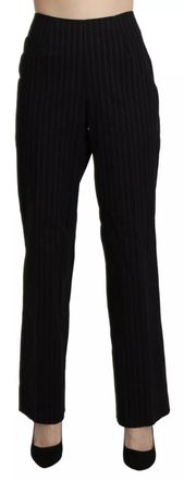 Bencivenga Black High Waist Straight Dress Trouser Womens Pants