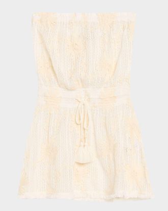 Ramy Brook Lauryn Floral Strapless Mini Dress