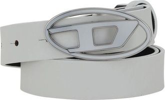 Diesel Witte Kalfskleren Bos Taurus Regular Riem