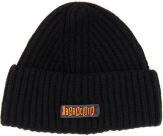 Baracuta Beanie Hat With Logo Patch
