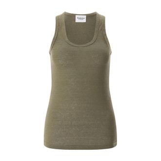 Isabel Marant Sleeveless Tops - Dames - Tops zonder mouwen - Groen - XS - Linnen - Tops