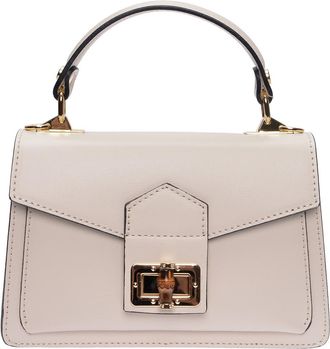Roberta M Beige Rundleer Tas