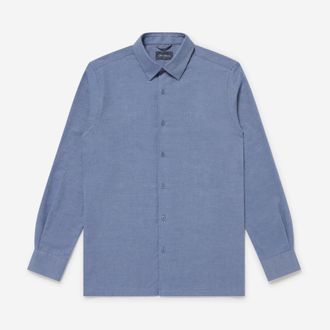 Oliver Sweeney Mens Brushed Cotton Shirt - Blue - Size X-Large