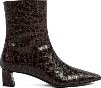 Giuseppe Zanotti Brenda crocodile-effect boots - women - Calf Leather - 39 - Brown