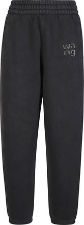 Alexander Wang Hotfix Logo Relaxed Cotton Blend Sweatpants