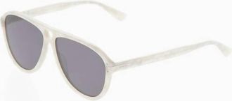 Amiri Unisex Aviator Logo Sunglasses In Pearl Black