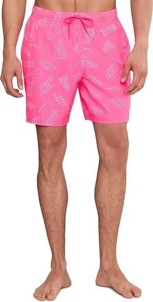 Nike Breaker Print 7 Volley Mens Swimwear Pink Glow : 2XL, Polyester/Spandex