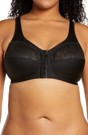 Glamorise MagicLift Front Close Full Figure Bra in Black at Nordstrom, Size 40Dd