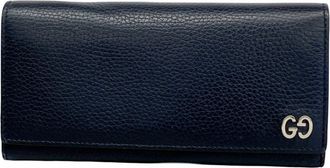 Gucci Black Leather Long Wallet (Bi-Fold) (Pre-Owned)