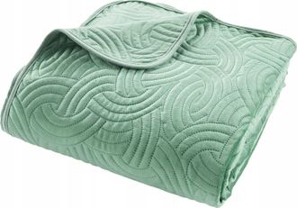 Douceur d'Int&eacute;rieur Douceur-dinterieur Cubrecama Elegante De Terciopelo Salvia 220x240 Cm