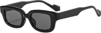 Generic Square Womens Outdoor Sunglasses Vacation Mens Driving Sun Glasses(Black)