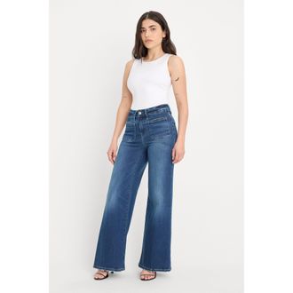 Good American Womens Good Petite Palazzo Jeans | Indigo, Size 30 Plus | Good American by Khlo&Egrave; Kardashian