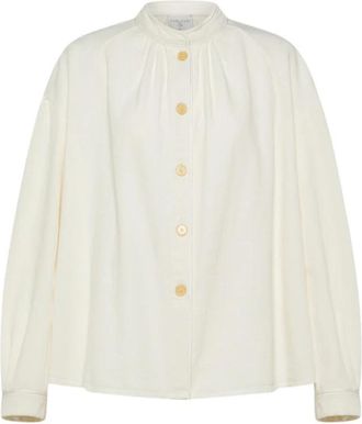 Forte_Forte Overshirt - Dames - Zomerjassen - Beige - M - Katoen - Jassen