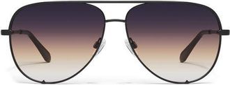 Quay High Key 64mm Oversize Aviator Sunglasses in Blk/dskppy at Nordstrom